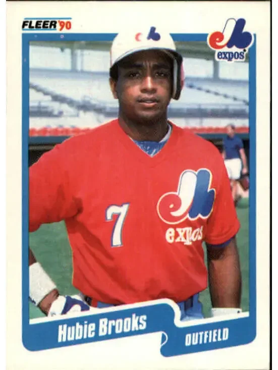 1990 Hubie Brooks Fleer Baseball Card #341