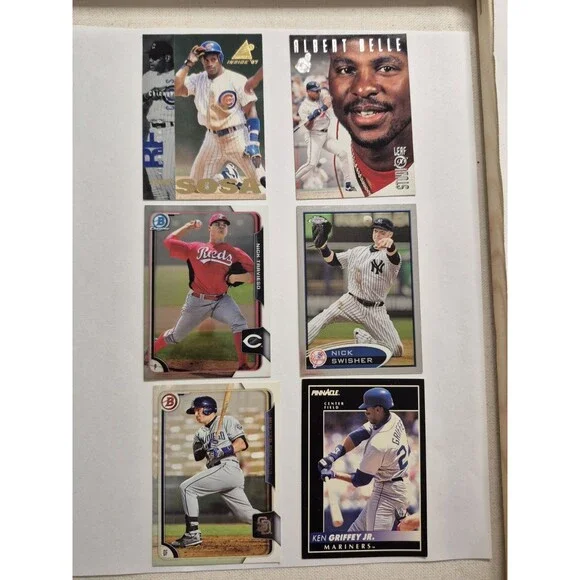 MLB Baseball Card Lot Ken Griffey Jr Sammy Sosa Albert Belle Nick Swisher Hunter