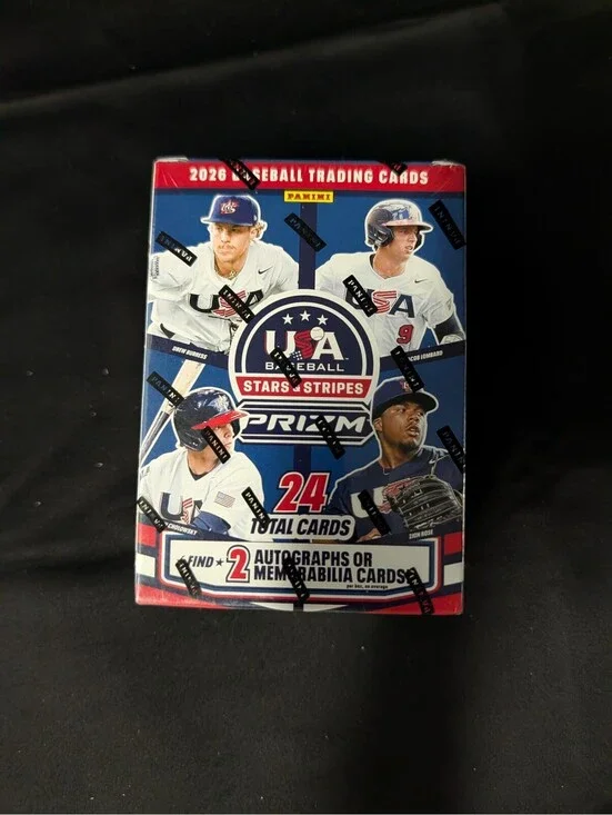 2026 Panini USA Baseball Stars & Stripes Prizm Trading Cards Box - 24 Cards