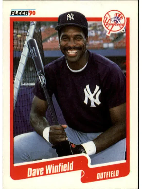 1990 Dave Winfield Fleer Baseball Card #458