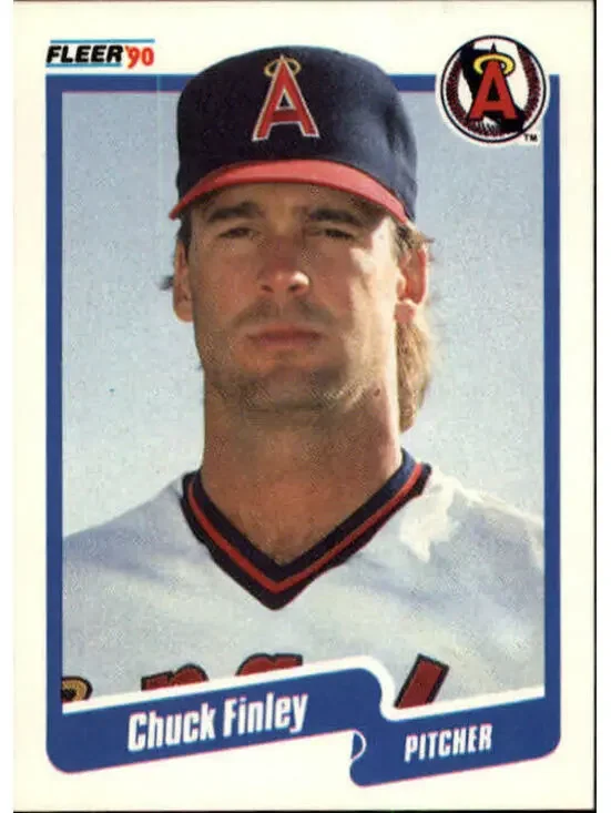 1990 Chuck Finley Fleer Baseball Card #132