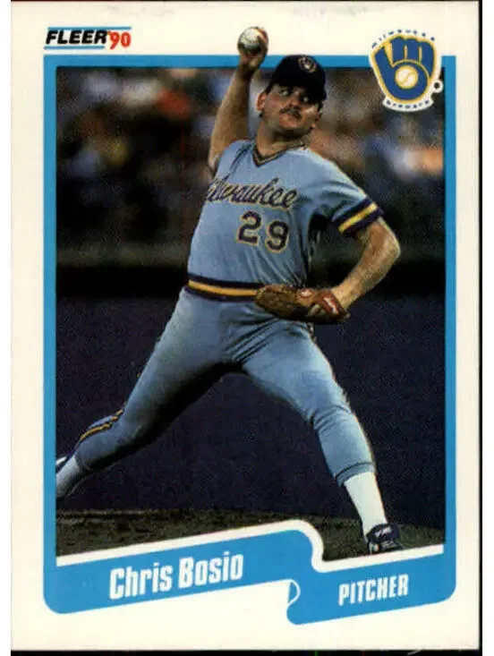 1990 Chris Bosio Fleer Baseball Card #316