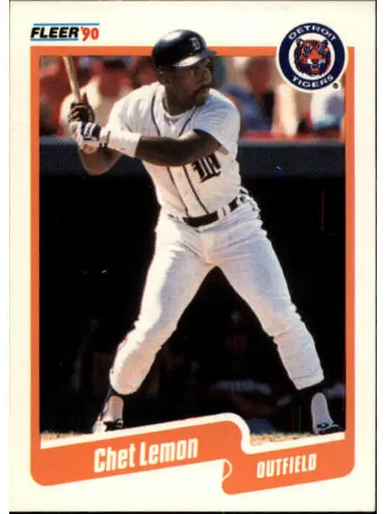 1990 Chet Lemon Fleer Baseball Card #608