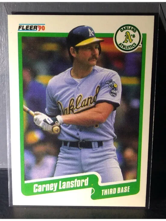 1990 Carney Lansford Fleer Baseball Card #14