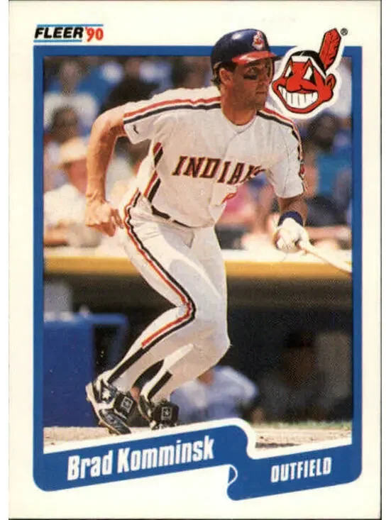1990 Brad Komminsk Fleer Baseball Card #496