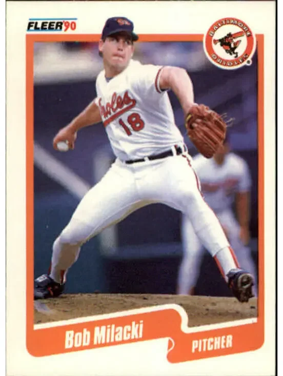 1990 Bob Milacki Fleer Baseball Card #182