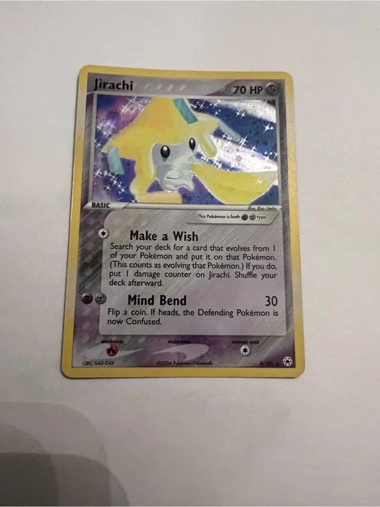 2004 RARE Jirachi 8/101 Hidden Legends Holo Pokemon Cards