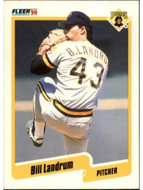 1990 Bill Landrum Fleer Baseball Card #472