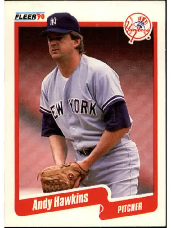 1990 Andy Hawkins Fleer Baseball Card #445