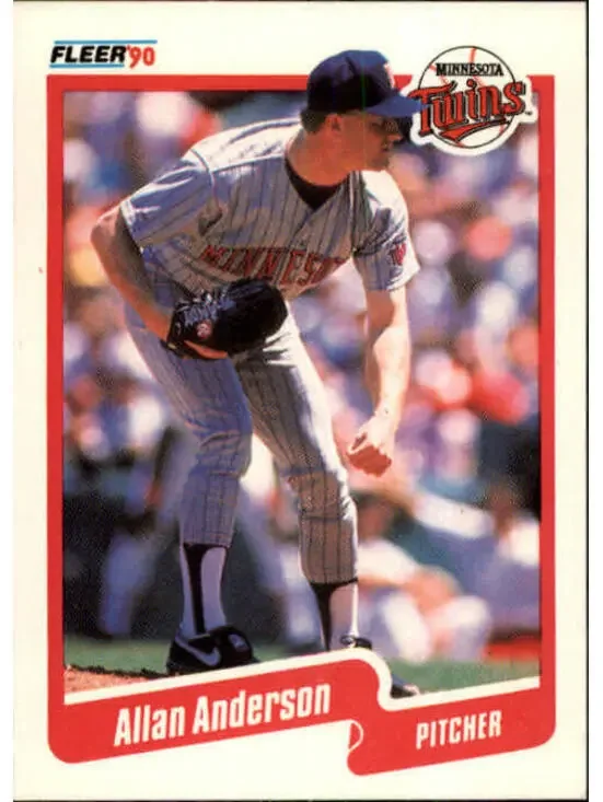 1990 Allan Anderson Fleer Baseball Card #366