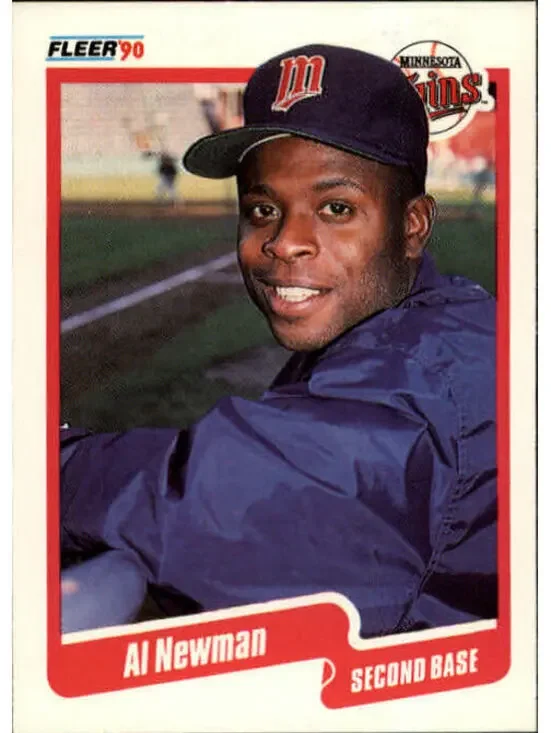 1990 Al Newman Fleer Baseball Card #382