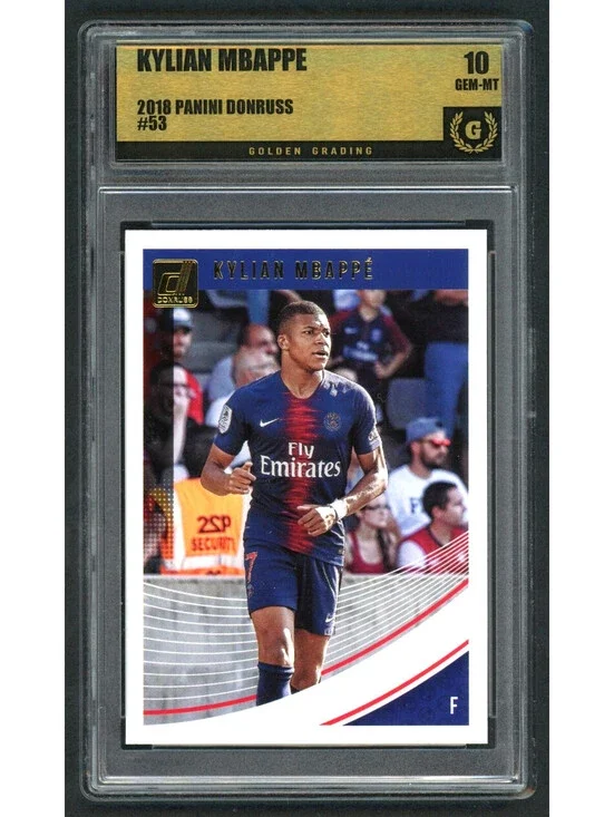 2018-19 Donruss #53 Kylian Mbappe PSG France Rookie  (RC) Graded 10 Gem Mint