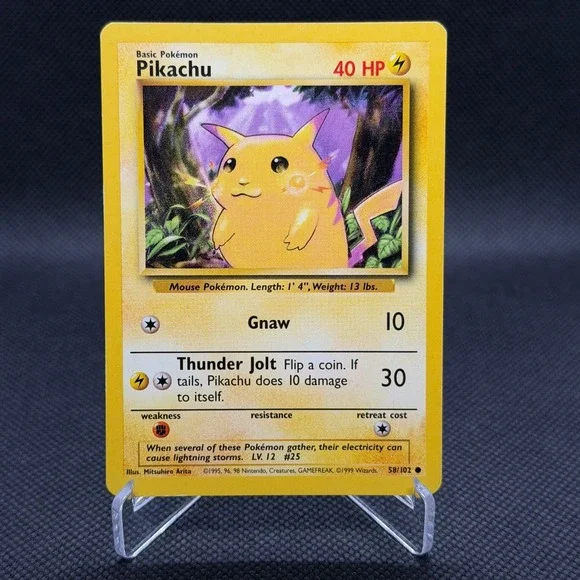 Pikachu 1999‎ Base Set #58 Common Pokemon Card LP