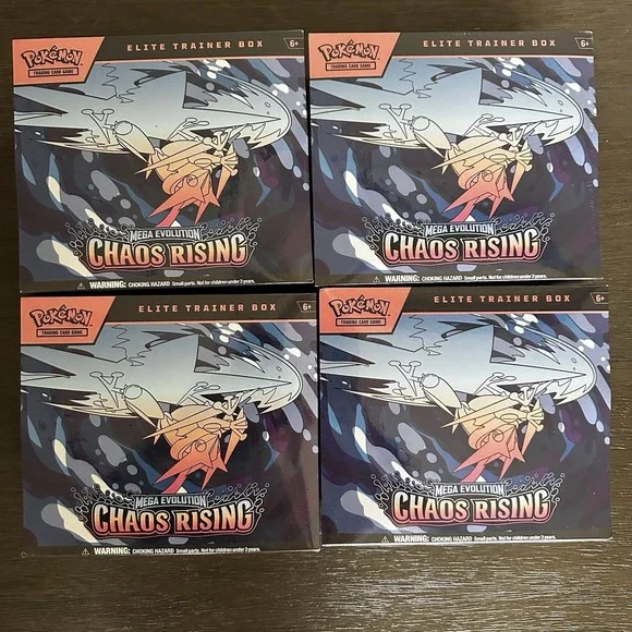 4 Pokemon Chaos Rising Elite Trainer Box Factory Sealed
