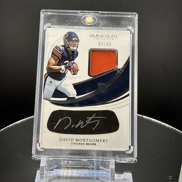 2019 Immaculate David Montgomery Rookie Patch Auto Autograph /99 Sealed
