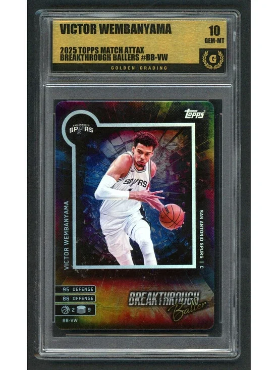 2025-26 Topps Match Attax #BB-VW Victor Wembanyama BT.Baller Graded 10 Gem Mint