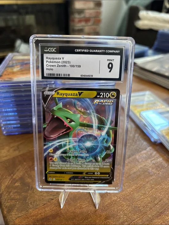 CGC 9 #6088449239 Rayquaza V Holo Pokemon Crown Zenith 100/159