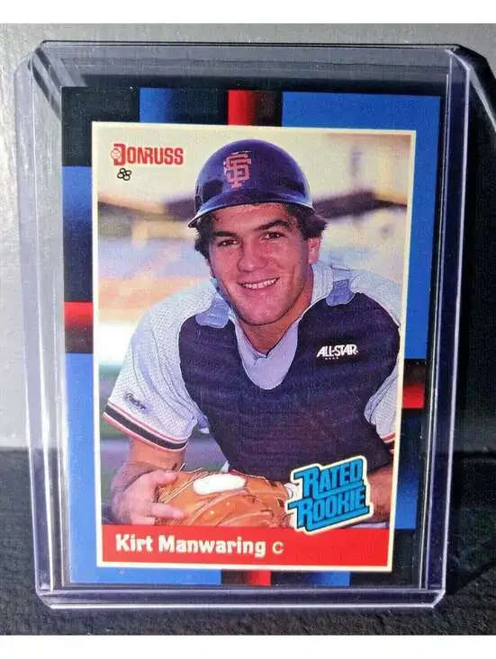 1988 Kirt Manwaring Donruss Rated Rookie #39 Baseball Card