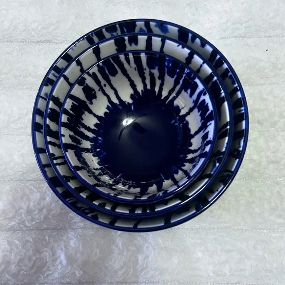 Blue Artistic Ceramic Bowl Set