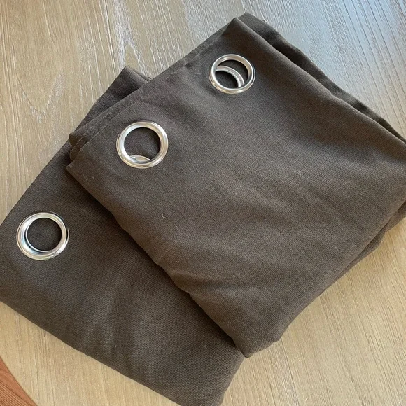 Chocolate brown west elm curtains