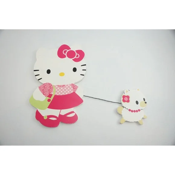 Sanrio Hello Kitty Wall Decor Lambs & Ivy Wooden Nursery Art Pink VGC