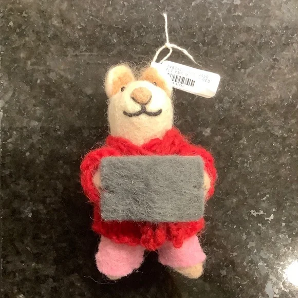Mouse with Book Ornament