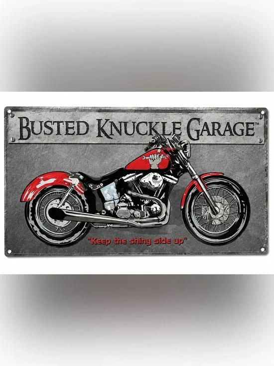 NEW Busted Knuckle Garage Motorcycle Metal Sign