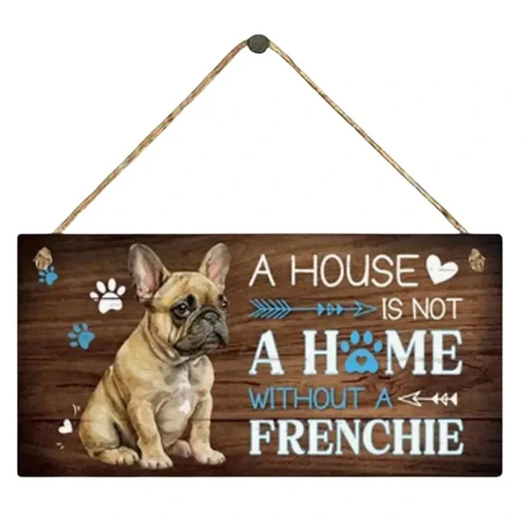 French Bulldog Wooden Hanging Sign -  