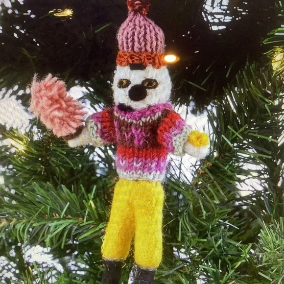 West Elm Felt Dapper Owl Ornament NWT