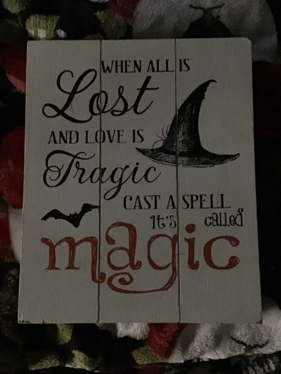 Halloween Witch Hat Magic Wall Sign
