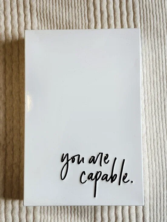 Magnetic You Are Capable White Wall Sign