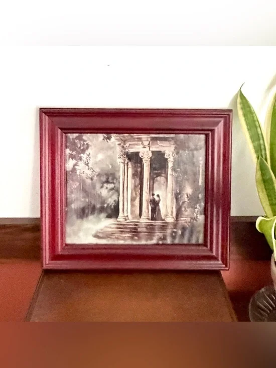 Pride & Prejudice Temple Proposal Scene Book Canvas Art Print Framed Mr Darcy