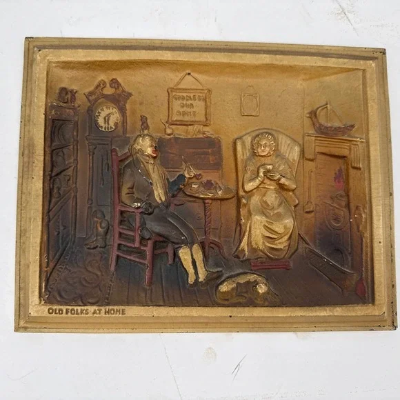 Vintage Zinkote Zinser Co Chicago 3D Wall Plaque 