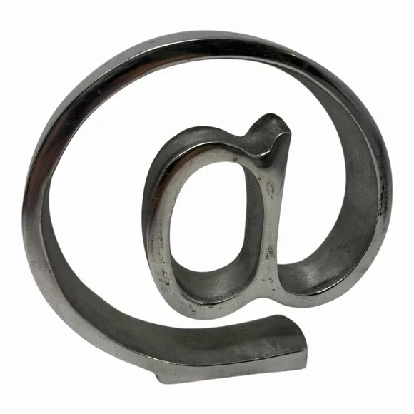 Metal At Sign - Paper Weight - Silver - @ -‎ 3.25 x 3.25