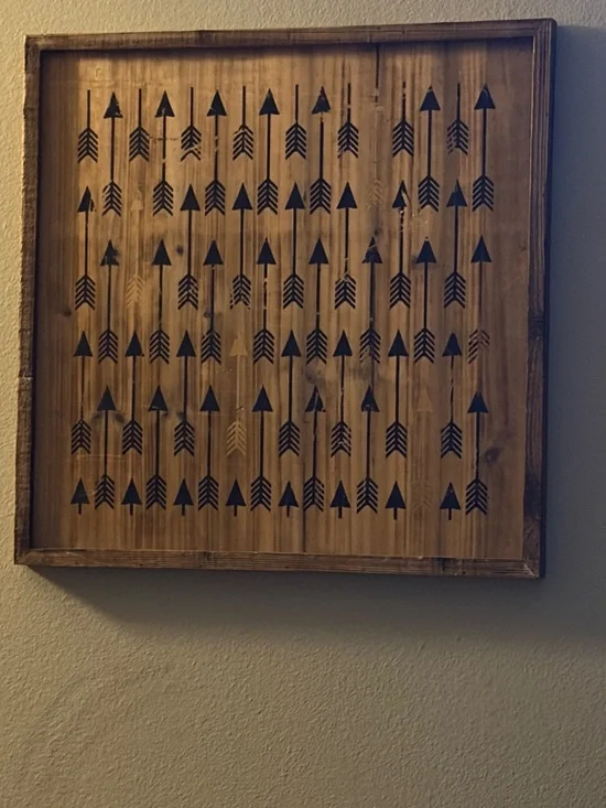 Hobby Lobby Black Arrow Pattern Wood Wall Art