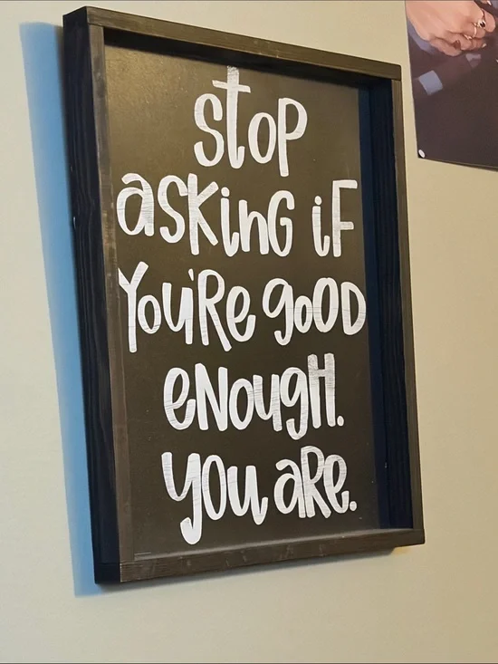 Hobby Lobby Black and White Inspirational Framed Wall Sign