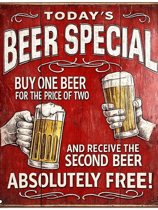 NEW Today’s Beer Special Metal Sign