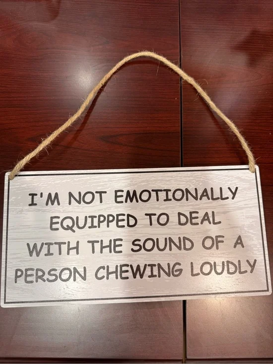 Rustic White 'I'm Not Emotionally Equipped' Wall Sign