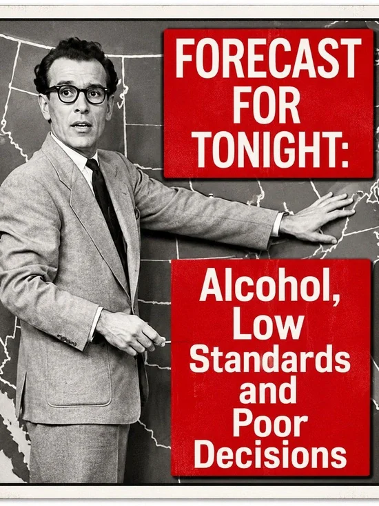 NEW Alcohol Forecast Metal Sign