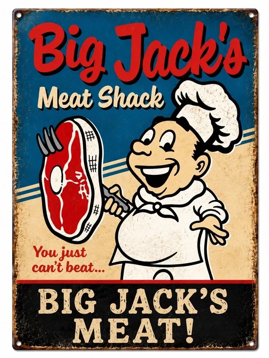 NEW Big Jack’s Meat Shack Metal Sign