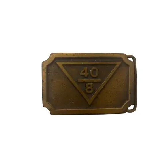 Vintage Brass Belt Buckle 40/8 Legion gold tone