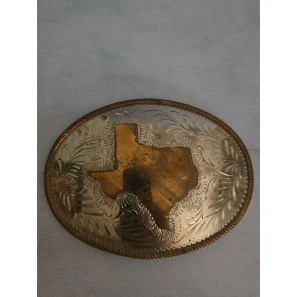 Vtg. Wil-Aren Western Texas Large Belt Buckle (O-17)