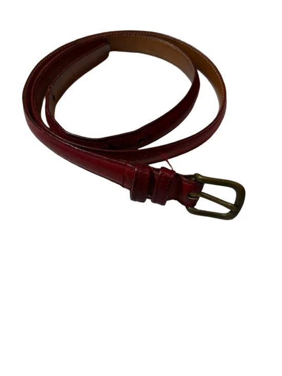 Coach Burgundy Leather Belt Size 38 Oxblood Distressed Vintage Preppy