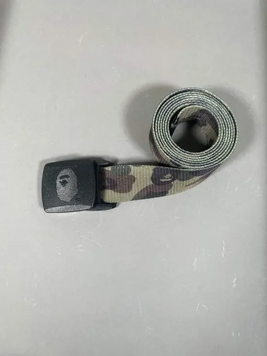 A Bathing Ape Green Camo Belt BAPE