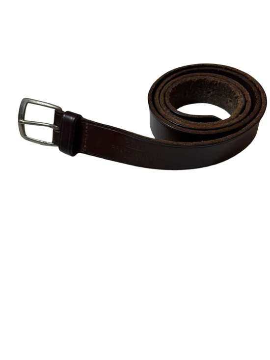 Polo Ralph Lauren Brown Leather Belt Size 38 Classic Preppy Menswear