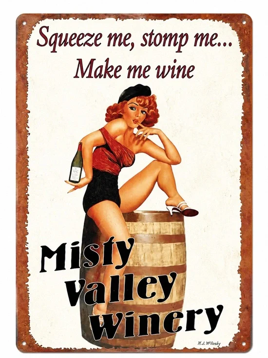 NEW Misty Valley Winery Metal Sign