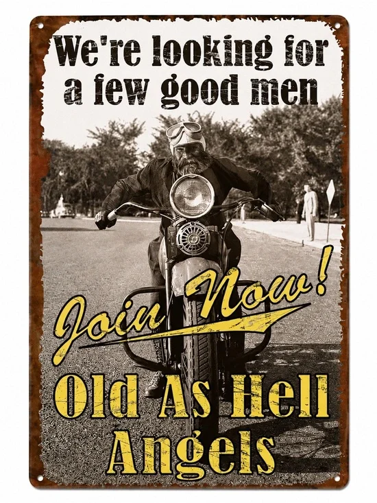 NEW Old As Hell Angels Metal Sign