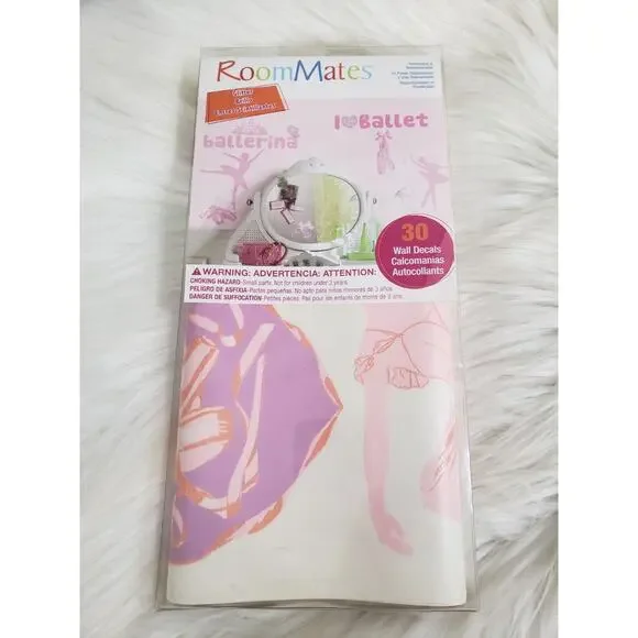 BALLET dance‎ ballerina wall stickers 30 girl room glitter decals studio nursery