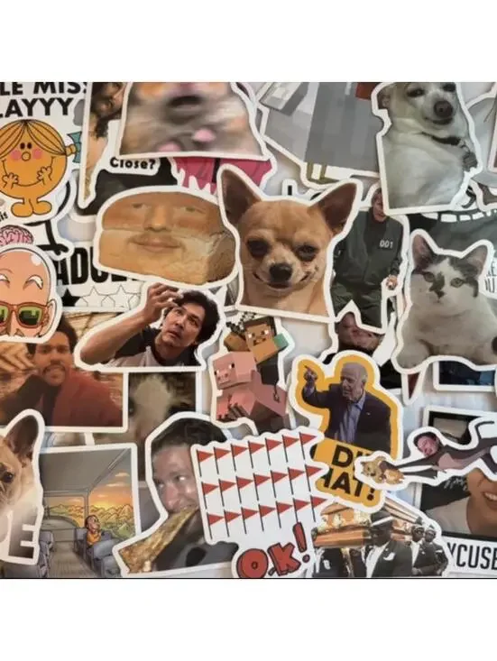 Multi and White Sticker