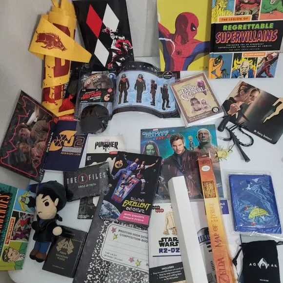 Loot crate lot random items x-files spiderman hero horror poster 90s nostalgia